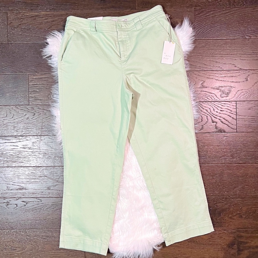 a new day Sage Green Cropped Chino Pants